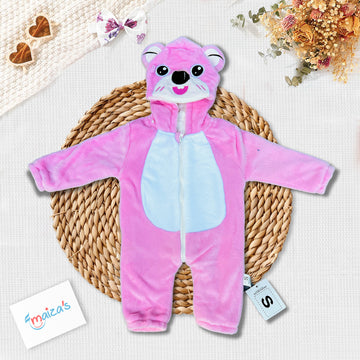 Plush Pink Bear Baby Onesie GIRLS